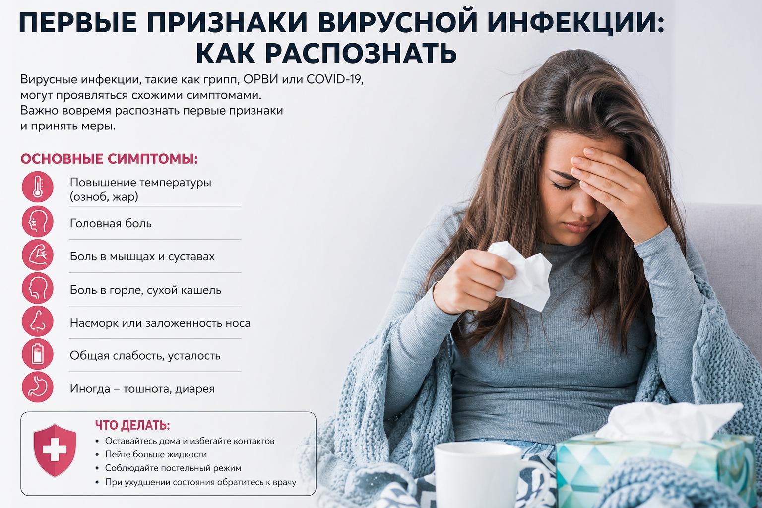 Читаем сигналы тела вовремя: как распознать первые признаки вирусной инфекции